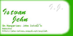istvan jehn business card